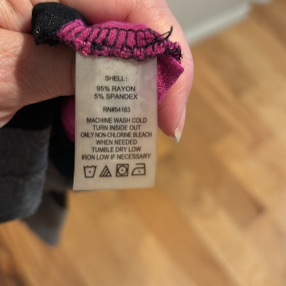 Calvin Klein Grey, Fuchsia & Black Striped Maxi Dress, size 14. Racer back - Picture 7 of 7